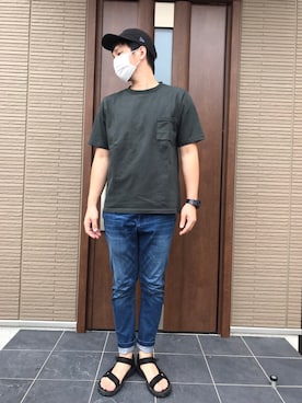 「グラミチ別注」｜「アイテム（帽子）」を使った、kousoさん（メンズ・176cm）の夏コーディネート