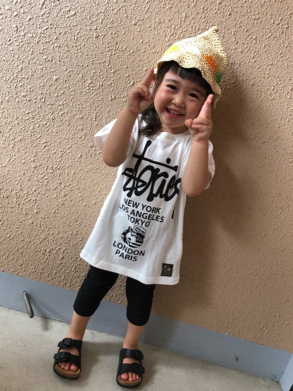 「夏セールで買いました」｜「Birthdayのアイテム（帽子、ベージュ系）」を使った、‎⋆KOHA‎⋆さん（キッズ・90cm）の夏コーディネートの1枚目の写真
