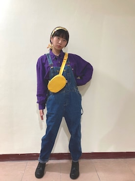 「H&M（エイチ・アンド・エム）のアイテム（ボディバッグ/ウエストポーチ）」を使った、巧巧さん（レディース・155cm）の秋コーディネート