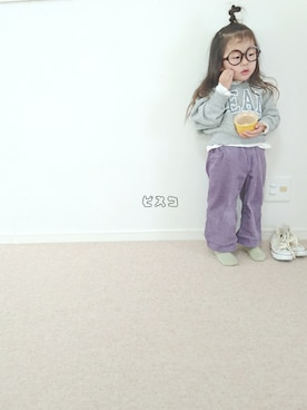 「LuncH（ランチ）のアイテム」を使った、ピスコ☆兄妹さん（キッズ・90cm）の冬コーディネート