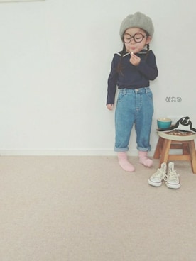 「アイテム（ラッピングキット、グリーン系）」を使った、ピスコ☆兄妹さん（キッズ・90cm）の春コーディネート