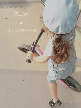 「Lee（リー）のアイテム（スカート）」を使った、ピスコ☆兄妹さん（キッズ・90cm）の夏コーディネート