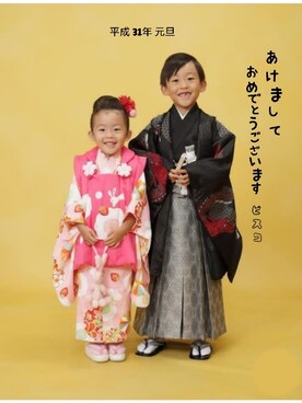 「🎊のアイテム（その他、その他）」を使った、ピスコ☆兄妹さん（キッズ・100cm）の冬コーディネート