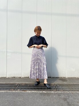 United Tokyo SUMINAGASHIプリントスカート