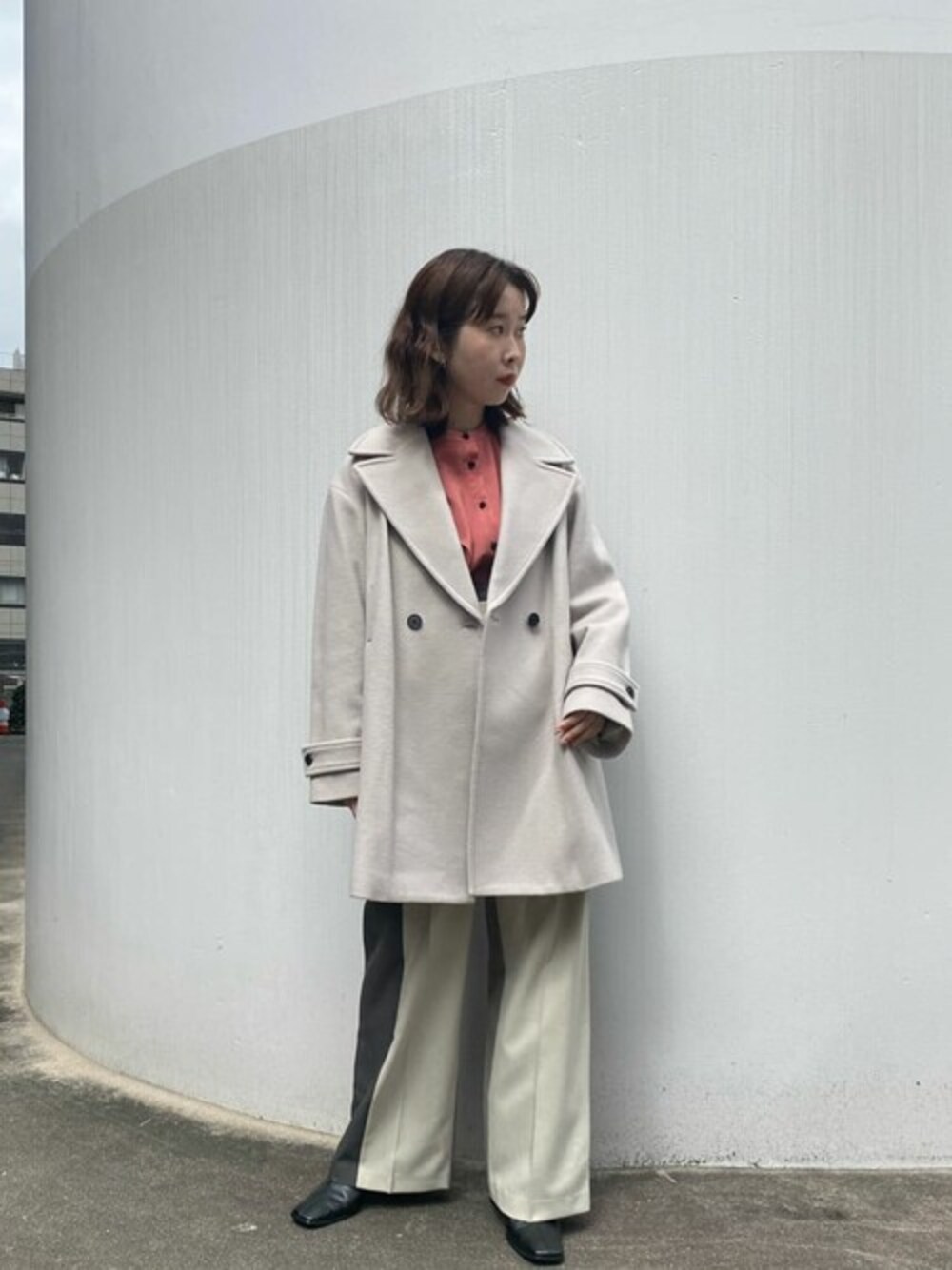 Haruka Kimura 🕊｜UNITED TOKYOのピーコートを使ったコーディネート