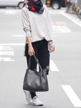 「アイラブCONVERSE」｜**JUN**さん（レディース・165cm）の秋コーディネート