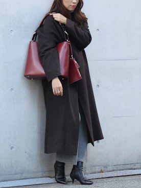 **JUN**さん（レディース・165cm）の冬コーディネート