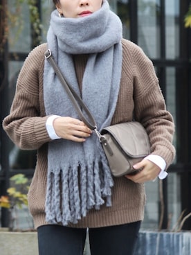 **JUN**さん（レディース・165cm）の冬コーディネート