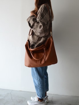 「VitaFelice（ヴィータフェリーチェ）のアイテム」を使った、**JUN**さん（レディース・165cm）の冬コーディネート