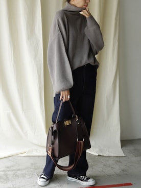 **JUN**さん（レディース・165cm）の秋コーディネート