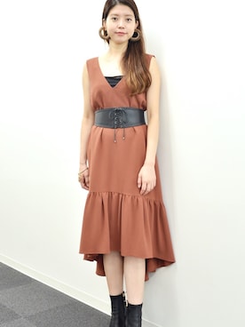 「アイテム（バングル/リストバンド）」を使った、chieさん（レディース・160cm）の夏コーディネート