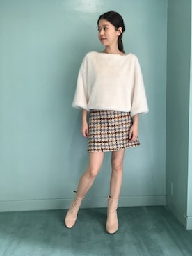 「JILL STUART（ジルスチュアート）のアイテム（ブーツ）」を使った、chieさん（レディース・160cm）の秋コーディネート