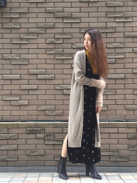 エンブロイダリーベルベットワンピースを使った人気ファッションコーディネート Wear エンブロイダリーベルベットワンピースを使った人気ファッションコーディネート Wear