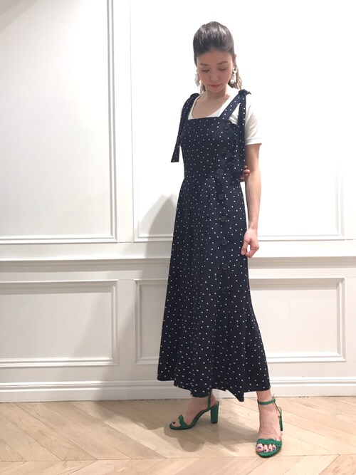 美品　JILLSTUART カフィドットサロペット JILL by JILLSTUART - 美品 JILLSTUART カフィドットサロペット
