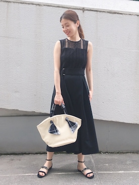 「JILL STUART（ジルスチュアート）のアイテム」を使った、chieさん（レディース・160cm）の夏コーディネート