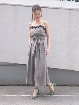 「アイテム（トップス、ブラウン系）」を使った、chieさん（レディース・160cm）の夏コーディネート