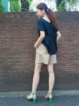 「JILL STUART（ジルスチュアート）のアイテム（パンツ）」を使った、chieさん（レディース・160cm）の夏コーディネート