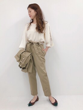 「JILL STUART（ジルスチュアート）のアイテム（パンツ）」を使った、chieさん（レディース・160cm）の夏コーディネート