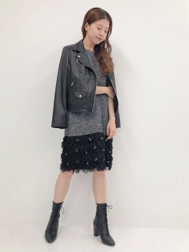 「JILL STUART（ジルスチュアート）のアイテム（ブルゾン）」を使った、chieさん（レディース・160cm）の秋コーディネート