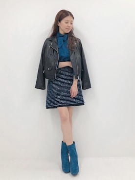 「JILL STUART（ジルスチュアート）のアイテム（ブルゾン）」を使った、chieさん（レディース・160cm）の秋コーディネート
