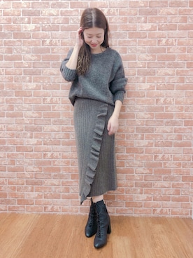 「JILL STUART（ジルスチュアート）のアイテム（ブーツ）」を使った、chieさん（レディース・160cm）の秋コーディネート
