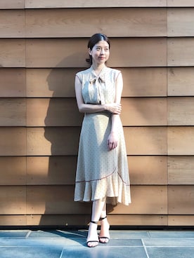 「JILL STUART（ジルスチュアート）のアイテム（スカート）」を使った、chieさん（レディース・160cm）の夏コーディネート