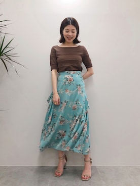 「JILL STUART（ジルスチュアート）の◆リンダアンクルストラップサンダル（サンダル）」を使った、chieさん（レディース・160cm）の夏コーディネート