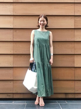 「summer」｜「アイテム（トートバッグ）」を使った、chieさん（レディース・160cm）の夏コーディネート