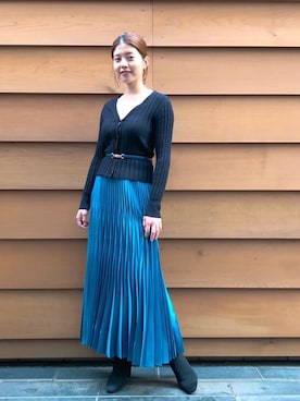 「JILL STUART（ジルスチュアート）のアイテム（カーディガン/ボレロ）」を使った、chieさん（レディース・160cm）の夏コーディネート