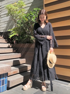 「JILL STUART（ジルスチュアート）のアイテム（帽子）」を使った、chieさん（レディース・160cm）の夏コーディネート