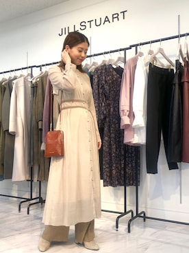 「JILL STUART（ジルスチュアート）のアイテム（シャツワンピース）」を使った、chieさん（レディース・160cm）の夏コーディネート