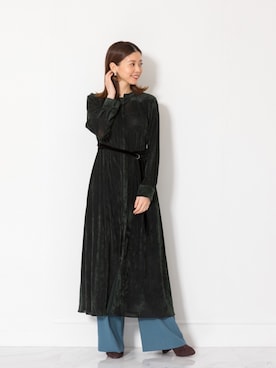 「JILL STUART（ジルスチュアート）のアイテム（シャツワンピース）」を使った、chieさん（レディース・160cm）の夏コーディネート