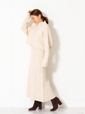 「ニットアップ」｜「アイテム（ブーツ）」を使った、chieさん（レディース・160cm）の秋コーディネート