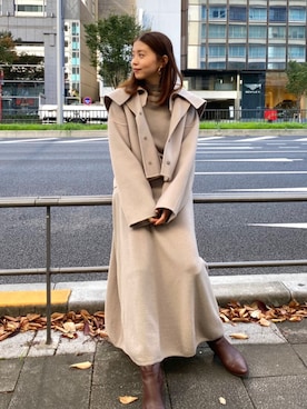 「ジルスチュアート」｜「アイテム（その他アウター）」を使った、chieさん（レディース・160cm）の秋コーディネート