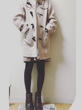 「アイテム（ブーティ）」を使った、ひろこさん（レディース・150cm）の冬コーディネート