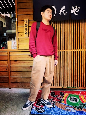 「Machismoのアイテム」を使った、Yoshiさん（メンズ・170cm）の冬コーディネート