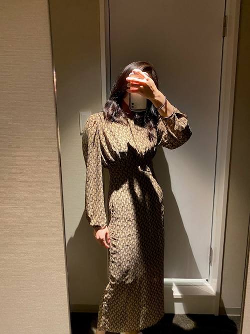 うのにもお得な リッチパターンレディワンピース Link ロングワンピース