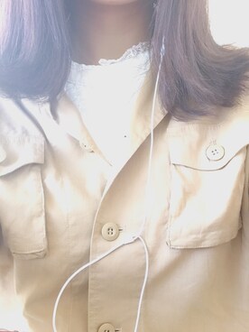 「Samansa Mos2（サマンサ モスモス）のアイテム（トップス、ホワイト系）」を使った、rankoさん（レディース・158cm）の春コーディネート