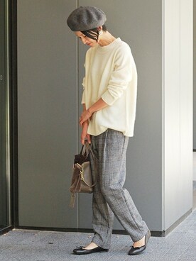 「NATIVE YOUTH（ネイティブユース）のアイテム」を使った、Makkieさん（レディース・158cm）の秋コーディネート