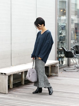 Makkieさん（レディース・158cm）の冬コーディネート