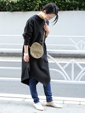 「スウェットワンピース」｜Makkieさん（レディース・158cm）の冬コーディネート