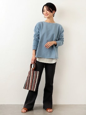 新品♡JOURNAL STANDARD relume コットンロングプルオーバー コットンロングプルオーバー◇を使った人気ファッションコーディネート