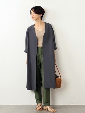 「JOURNAL STANDARD relume（ジャーナルスタンダード　レリューム）のアイテム（ノーカラージャケット）」を使った、Makkieさん（レディース・158cm）の春コーディネート