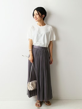 「NICOLAS LAINAS（ニコラスライナス）のアイテム」を使った、Makkieさん（レディース・158cm）の夏コーディネート