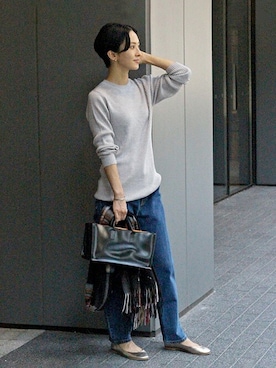 「TWEED MILL（ツイードミル）のアイテム」を使った、Makkieさん（レディース・158cm）の夏コーディネート