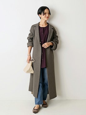 「JOURNAL STANDARD relume（ジャーナルスタンダード　レリューム）のアイテム（その他アウター）」を使った、Makkieさん（レディース・158cm）の秋コーディネート