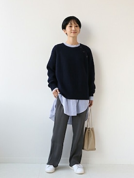 「VICE VERSA（バイスバース）のアイテム」を使った、Makkieさん（レディース・158cm）の冬コーディネート