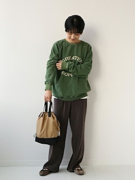 「Drifter（ドリフター）のアイテム」を使った、Makkieさん（レディース・158cm）の冬コーディネート