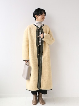 「JOURNAL STANDARD relume（ジャーナルスタンダード　レリューム）のアイテム（その他アウター）」を使った、Makkieさん（レディース・158cm）の冬コーディネート