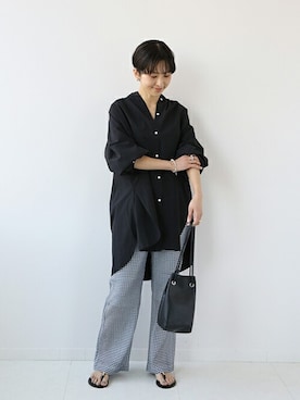 「NICOLAS LAINAS（ニコラスライナス）のアイテム」を使った、Makkieさん（レディース・158cm）の春コーディネート